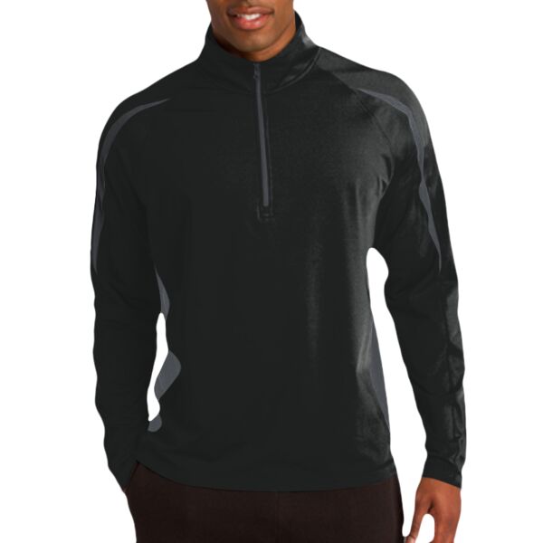Sport Tek St85 Adult 1/4 Zip Colorblock Pullover Thumbnail