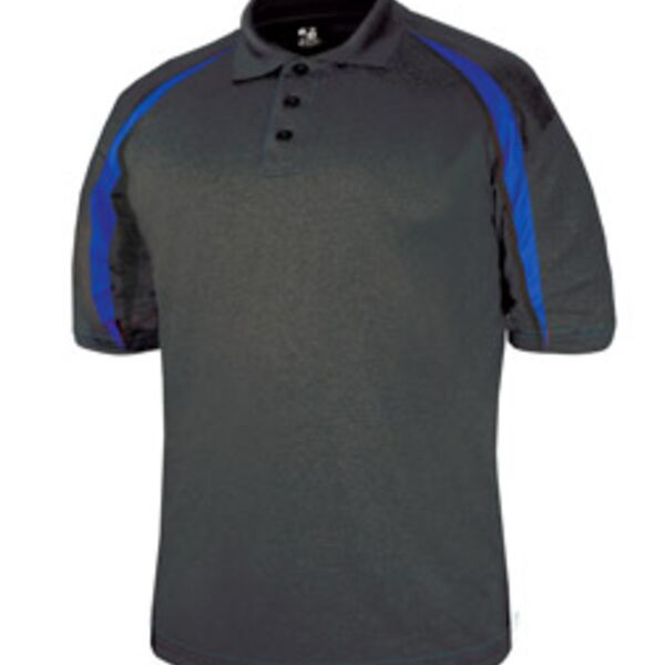 *Badger Adult Fusion Three Button Polyester Polo Shirt Thumbnail