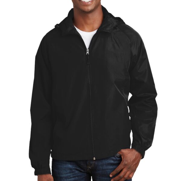 Sport Tek JST73 Hooded Raglan Jacket Thumbnail