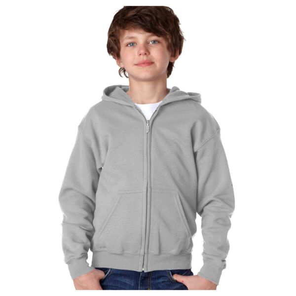 Youth 50/50 Heavy BlendTM Full-Zip Hooded Sweatshirt Thumbnail