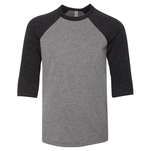 Bella 3200Y Youth Three-Quarter Sleeve Baseball Tee Thumbnail